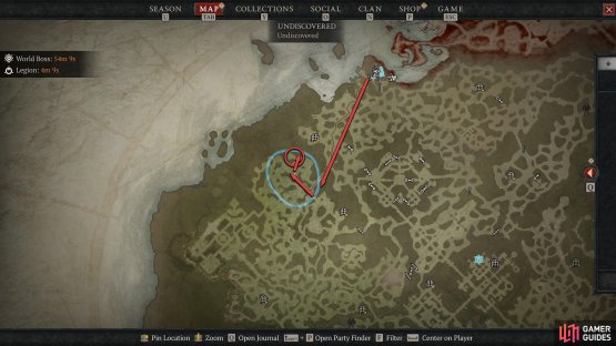 From Kurast Docks, go southwest into Seven Stones. Now, head northwest and then east to find Faith’s Torch.