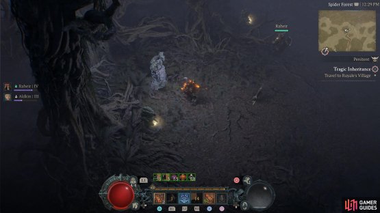 You’ll find the Tenet near the tree inside Spider Forest.
