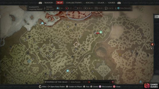 Teleport to The Den Waypoint in The Sunless Holt and follow the path west.