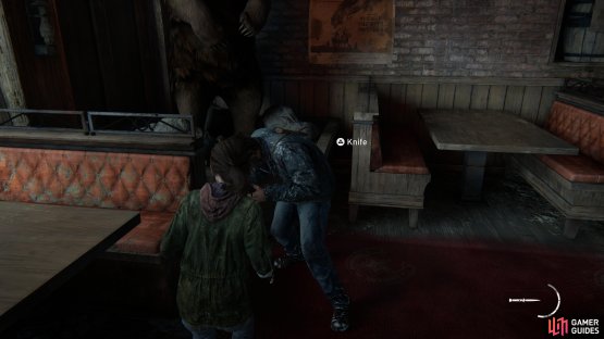 then strike him with your knife when he isn&rsquo;t looking at you.