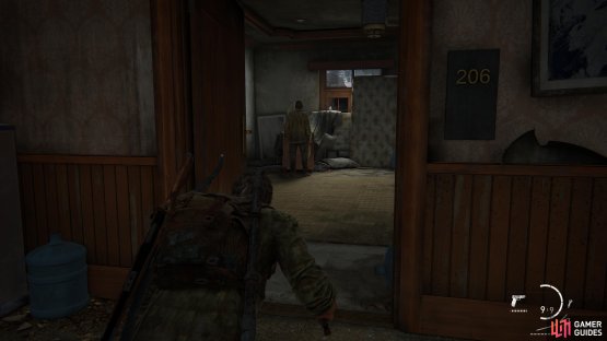 then sneak into the bedroom and strangle another guard.