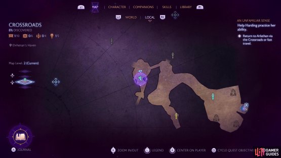 You’ll find the Wolf’s Call quest here in Elvhenan’s Haven.