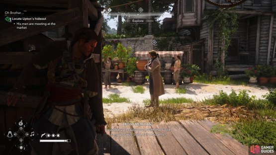 then go snooping around the market for suspicious characters - you&rsquo;ll find a merchant you can rob for a Deity Figure and 300 reales, but he&rsquo;s not who you&rsquo;re looking for