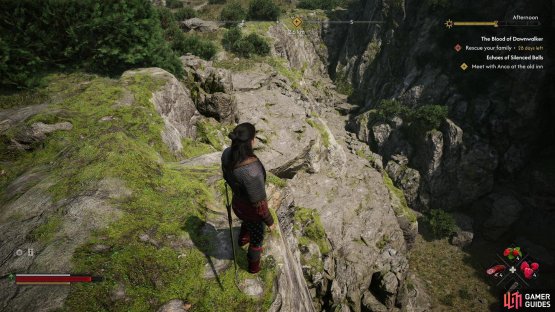 then locate some &ldquo;stairs&rdquo; east of the bridge leading down into the chasm.