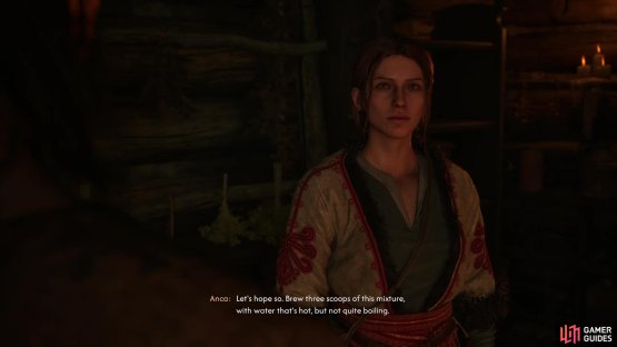 Visit Anca and she&rsquo;ll get you the herbs you need and tell you how to brew medicine for Esme,