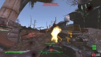 Follow the signs of carnage until you run afoul of an Enclave camp.