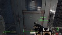 You can open a locked door with the key you looted from Gristle earlier,