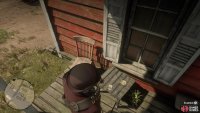 It&rsquo;s on a table on the porch of the middle house