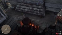 It&rsquo;s on top of the fireplace inside of the cabin
