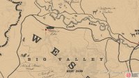 The location of the Black Widow card on the map