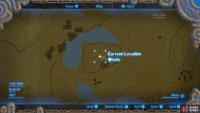 It is located right in the corner of an oddly shaped lake
