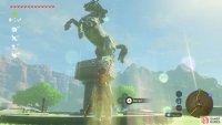 The recall point is right by the large horse