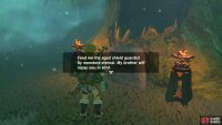 The inscription basically is telling you to drop the shield in the tree’s “mouth”