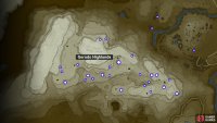 Chillshroom locations at the Gerudo Highlands.