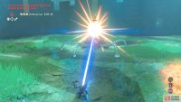 The moment the laser leaves the Guardian’s eye, press A to parry the laser back.