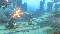 Using Stasis if needed, whack the Moblin with a two-handed club to knock it into the water.