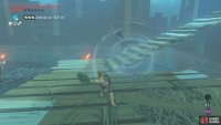 Then blow it into the water with a Korok Leaf.