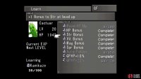GFs like Cactuar have stat bonus abilities that permanently increase the junctioned character’s stats when they level up.