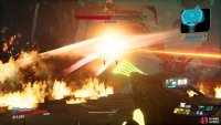 the powerful laser leaves a fire based area of effect in it&rsquo;s wake.