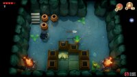 follow the path around and head into the room and move one block towards the rabbit, 