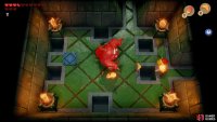 in order to defeat him you&rsquo;ll need to stand on the opposite side of a hole so he can grab you then throw your boomerang at him.