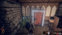 Use the door behind the caravanner which leads to the Merchant&rsquo;s Promenade.