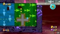 As you&rsquo;re moving towards the pink section, jump down onto the bottom left side of the cross.