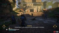 When you reach the inner courtyard, Eadwyn will charge you if you go too far forward.
