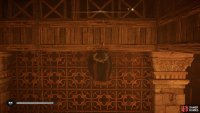 Climb the intricate wooden wall to reach the second floor of the Bishop&rsquo;s Residence.
