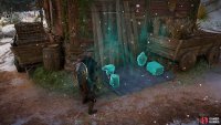 Read the note on the barrel above the four items. Use Odin&rsquo;s Sight to highlight the items if necessary.