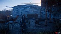 You&rsquo;ll find the flying paper on top of the shipyard building.