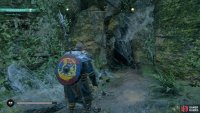 At the bottom of the large hole, you&rsquo;ll find a small hole in the wall to enter Tuam.