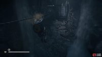 As you use the rope wire, jump off halfway into the waters below.