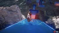 You&rsquo;ll have to jump from slope to slope at the end of each slope.