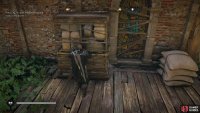Destroy the crates and move the barricade to the left.
