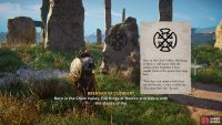 Be sure to read the inscription on the stone highlighted in teal when you use Odin&rsquo;s Sight.