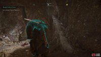 You&rsquo;ll need to carry Ceolbert over the rock surface to your right as you exit the cave.