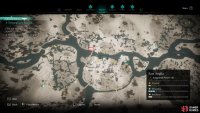 You&rsquo;ll find the scout just beyond the bridge to the west, as marked here by the red circle.