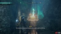 You&rsquo;ll need to align the beam of light with the mechanism directly in front of you to proceed through the cave.