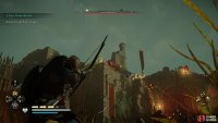 Shoot the fire pots to set Galan on fire, but don&rsquo;t get too close.