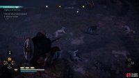 Use the nearby ruined walls to avoid the wolves, as you shoot them from above.
