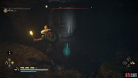 You&rsquo;ll find a hole in the ground once you&rsquo;ve slid under the hole in the wall. Jumping down will begin a boss fight.