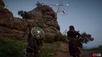 You&rsquo;ll be able to loot the arrow from the top of the cliff, as circled here.