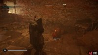 Use the fire pot to destroy the wall if you don&rsquo;t have access to Incendiary Powder Trap.