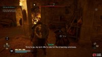 Once you&rsquo;ve defeated King Burgred, tie him up and take him outside.