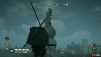 It&rsquo;ll land on the top of a statue nearby.