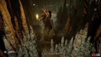 You&rsquo;ll need to use the moveable rock objects to jump over the stalagmite barricades