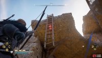 You&rsquo;ll also need to shoot down one of the ladders to reach the man. 
