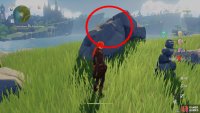 smash this rock to reveal a torch to light and reveal the Domain.