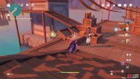 Approach the person on the docks